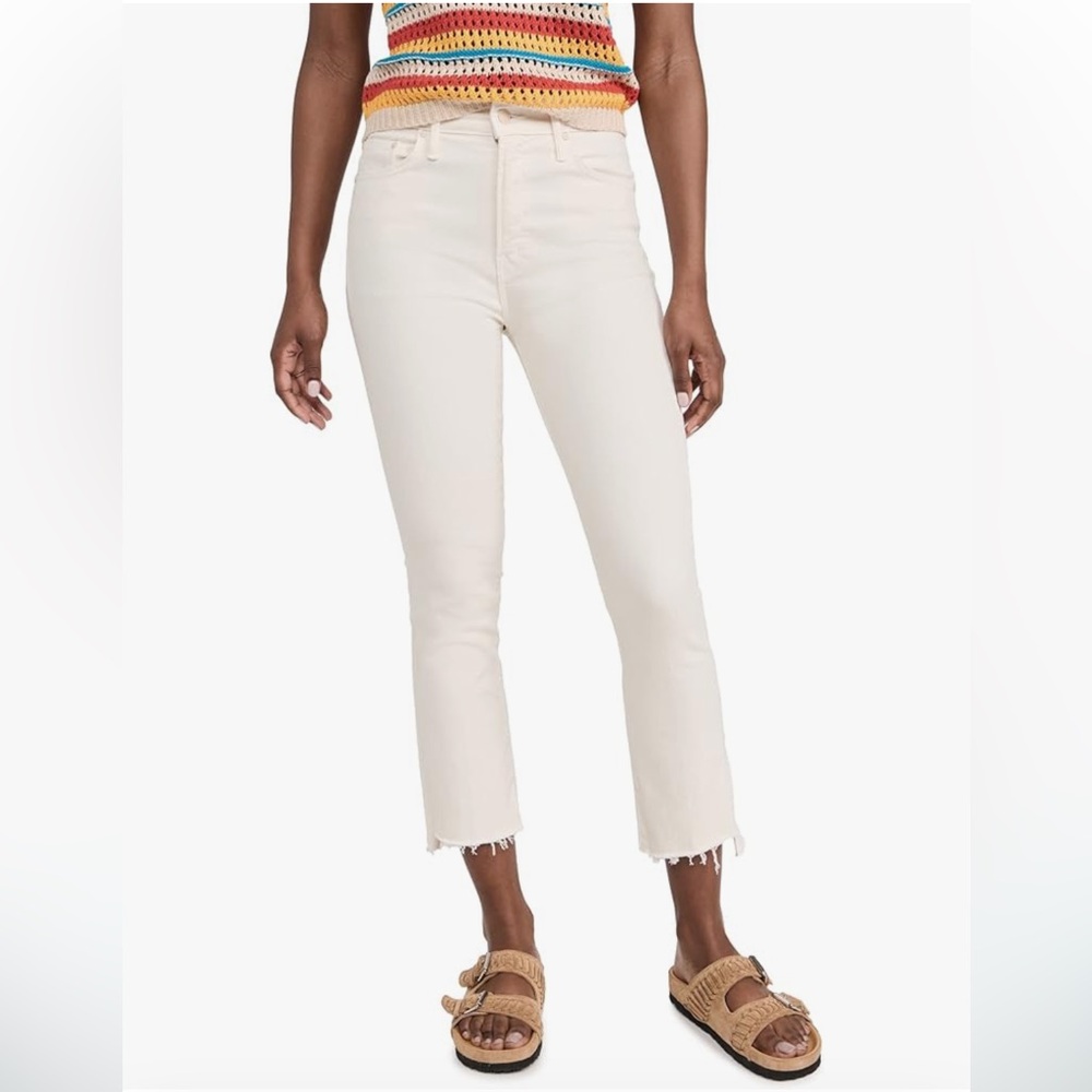 Mother insider crop step fray jeans
